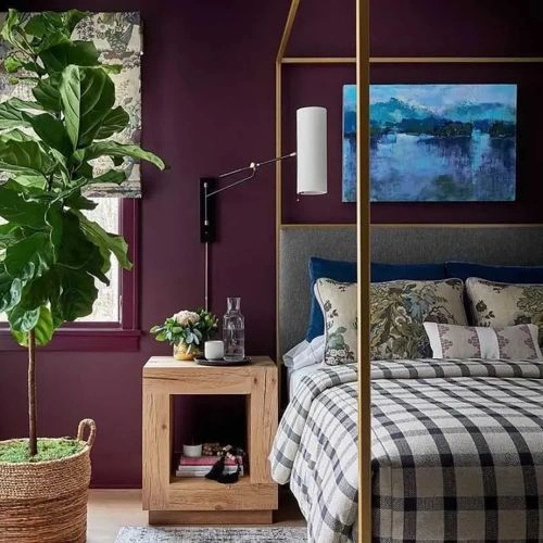 Photo of color Sherwin Williams SW 7577 Blackberry