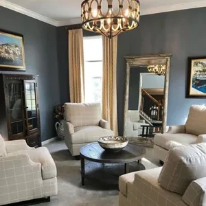 Photo of color Sherwin Williams SW 7665 Wall Street
