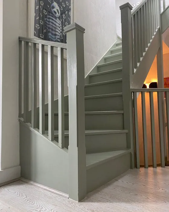 Farrow and Ball Blue Gray 91 stairs