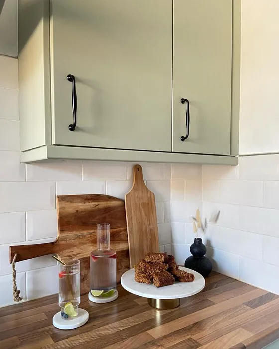 Farrow and Ball Blue Gray 91 kitchen cabinets