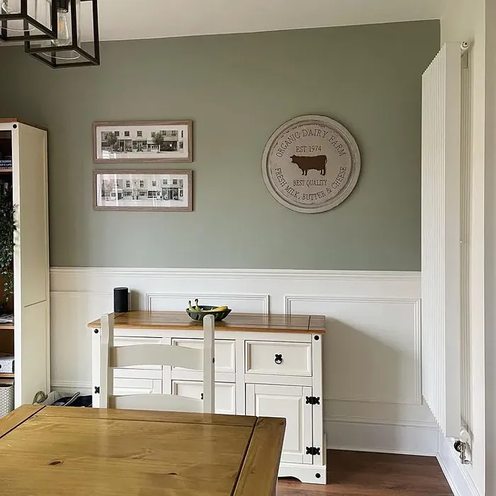 Interior with paint color Farrow and Ball Blue Gray 91