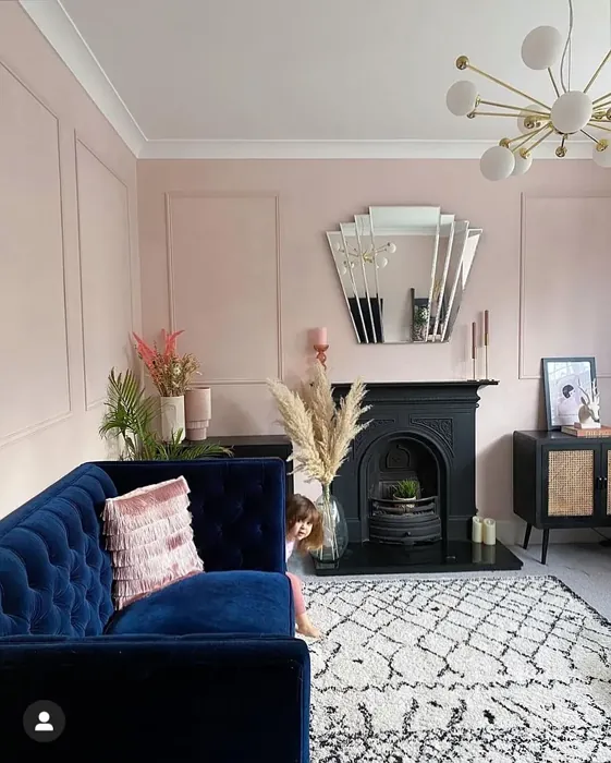Calamine living room fireplace paint