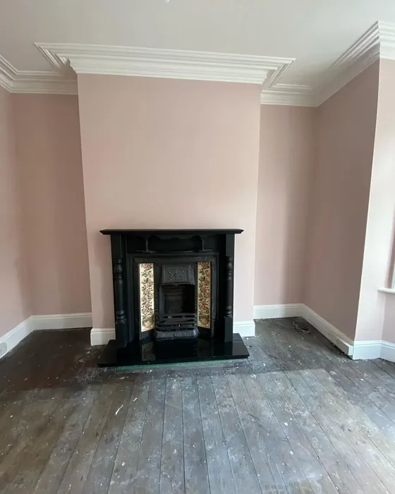 Farrow and Ball 230 living room fireplace paint
