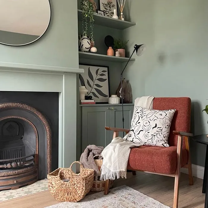 Farrow and Ball 79 living room fireplace color review