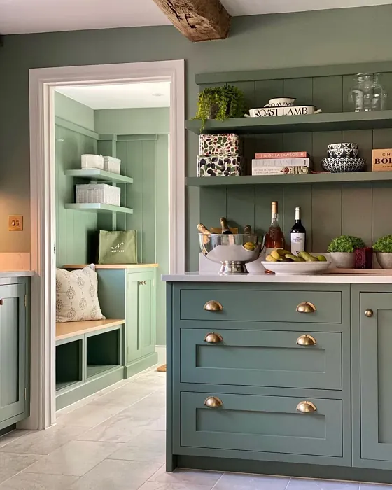 Card Room Green kitchen cabinets paint