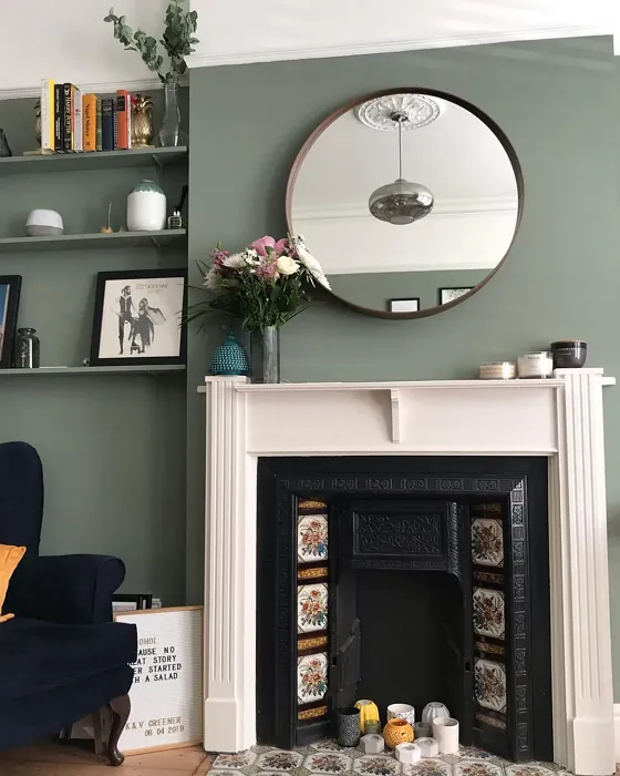 Farrow and Ball 79 living room fireplace paint