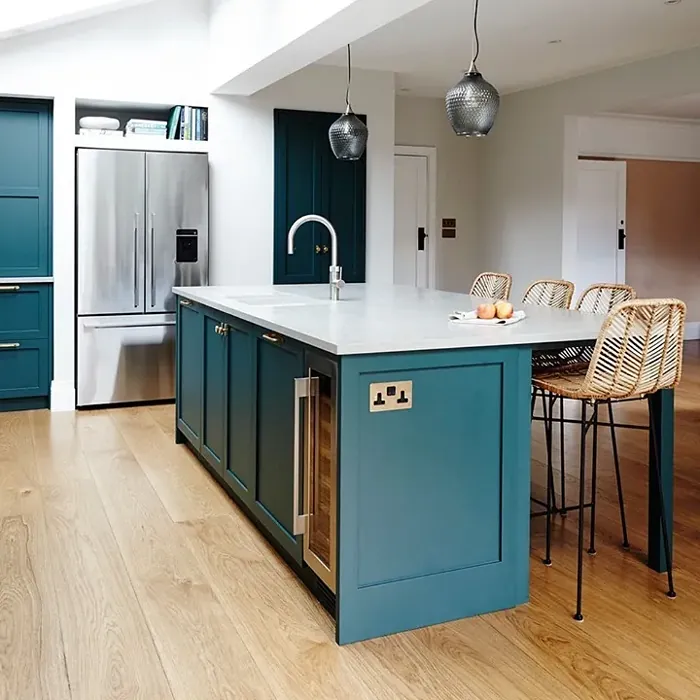 Little Greene Harley Green kitchen cabinets color