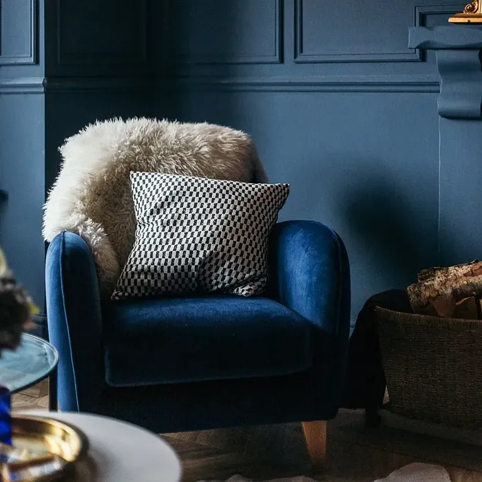 Little Greene Hicks' Blue 208 living room