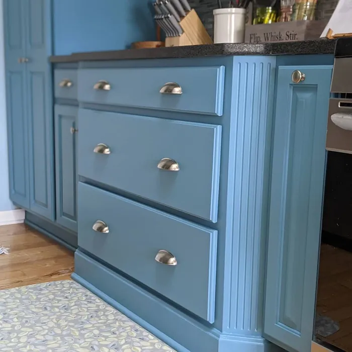 Sw Manitou Blue Kitchen Cabinets