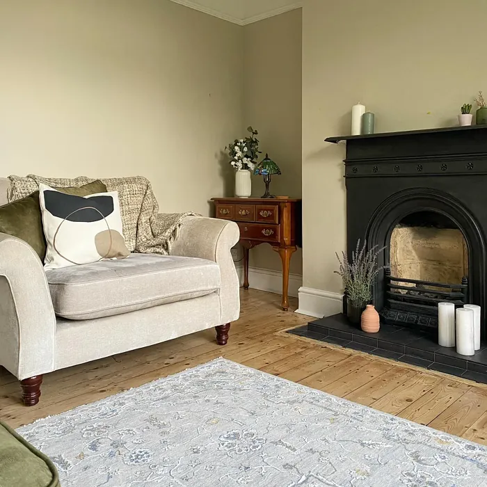 Dulux Raw Cashmere 40YY 60/103 living room fireplace