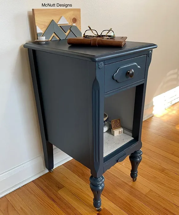 Sherwin Williams Sea Serpent painted furniture color review