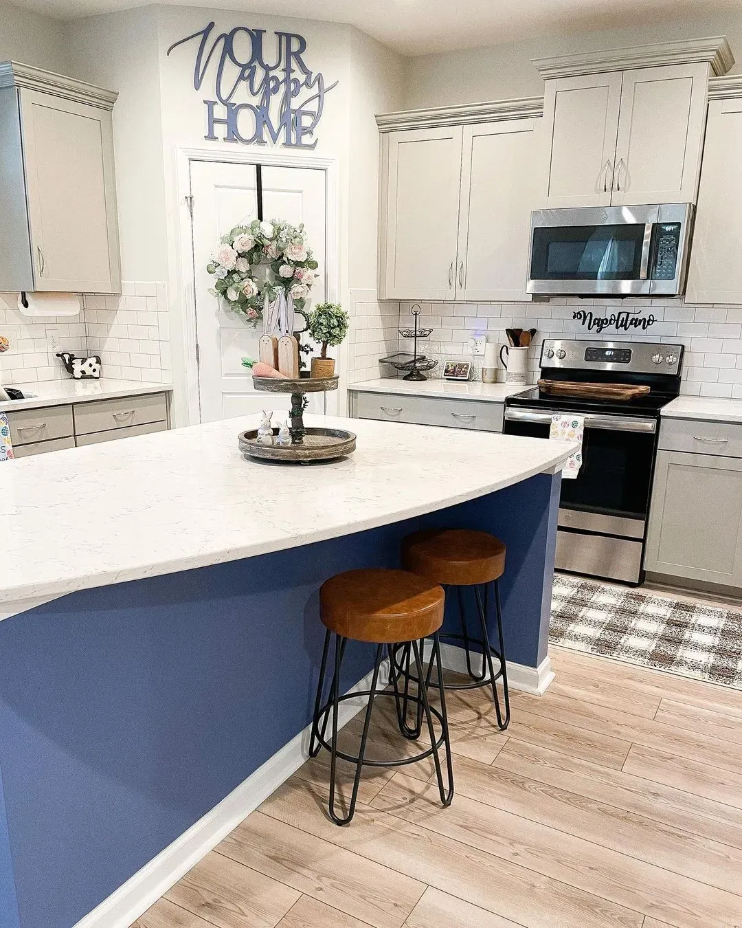 Benjamin Moore Blue Nova kitchen cabinets color