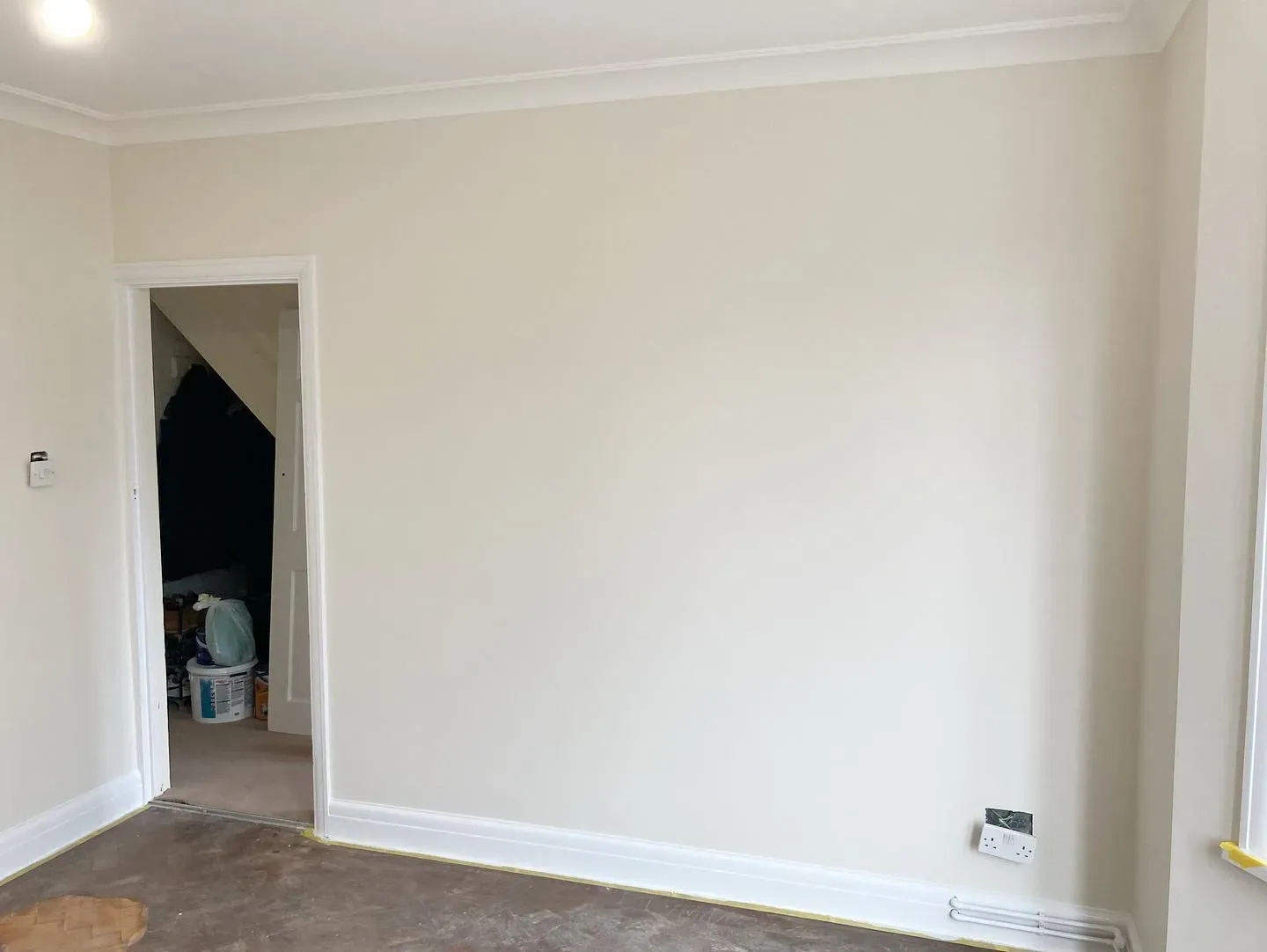 Dulux Almond White living room paint