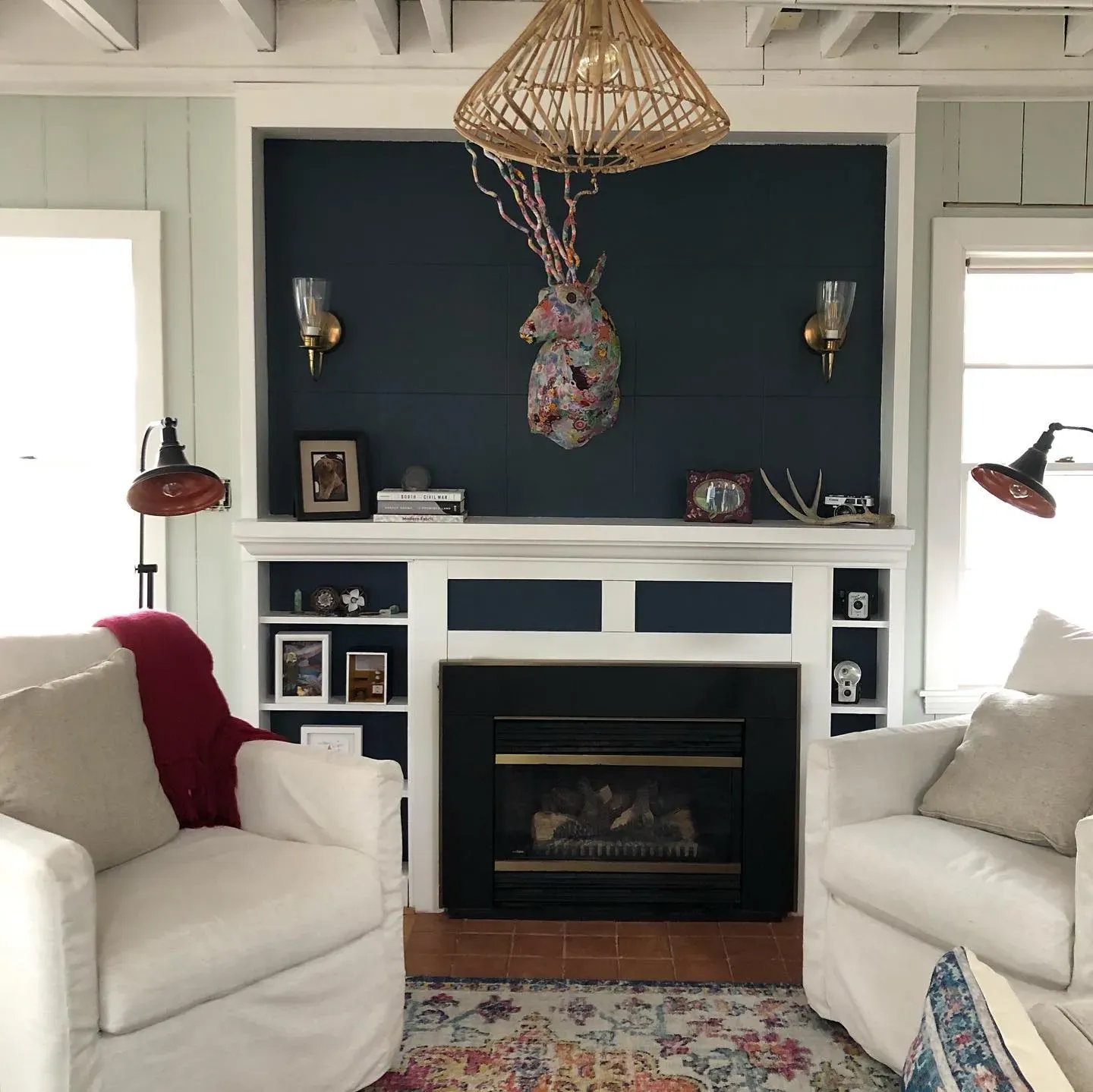 SW Sea Serpent living room fireplace color