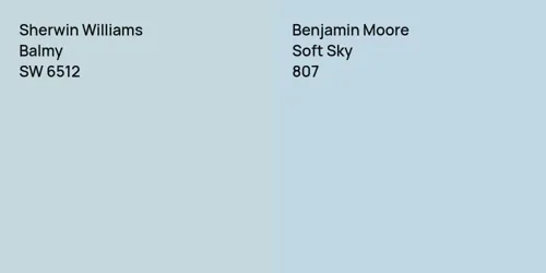 Sherwin Williams Balmy Vs Benjamin Moore Gossamer Blue Comparison