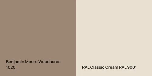 Benjamin Moore Woodacres Vs Benjamin Moore Cougar Brown Comparison