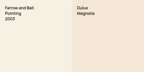 Farrow And Ball Pointing Vs Dulux Magnolia Color Comparison