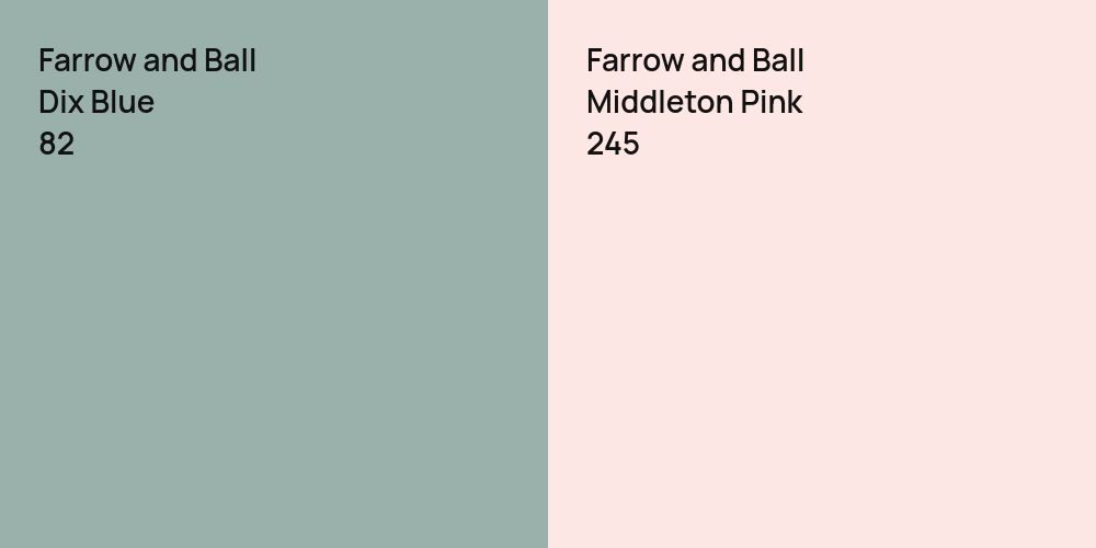 Farrow And Ball Dix Blue Vs Farrow And Ball Middleton Pink Color