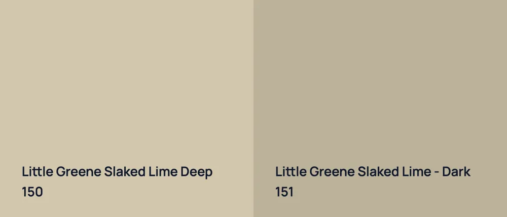 Little Greene Slaked Lime Deep 150 vs Little Greene Slaked Lime - Dark 151