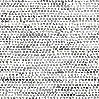 Black & White Moire Dots Removable Peel and Stick Wallpaper