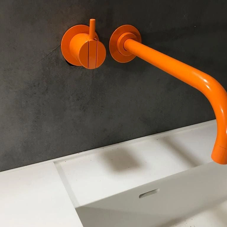 Bright red orange RAL 2008 faucet