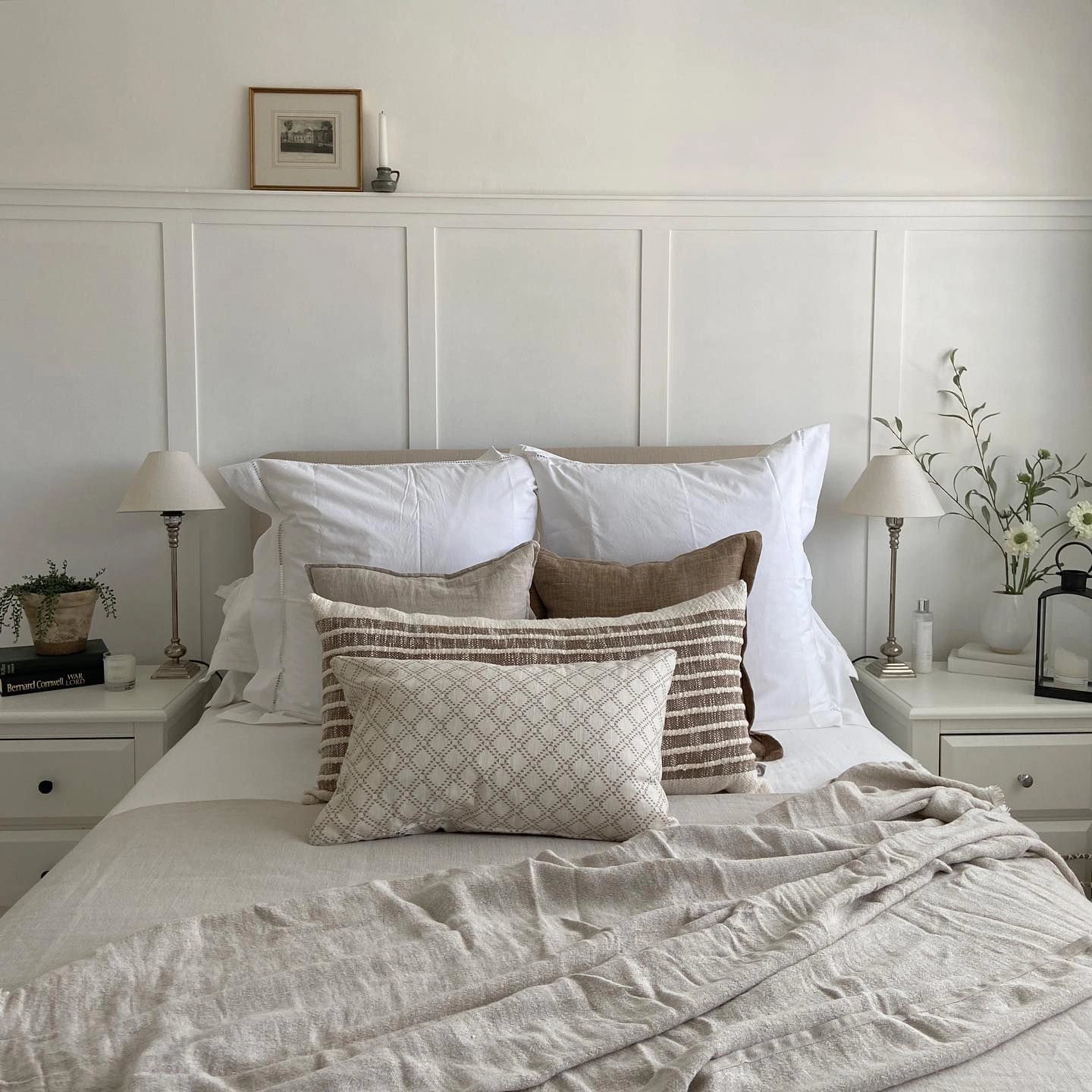 Farrow and Ball All White 2005 bedroom