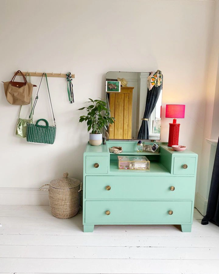 Farrow and Ball Arsenic 214 painted furniture