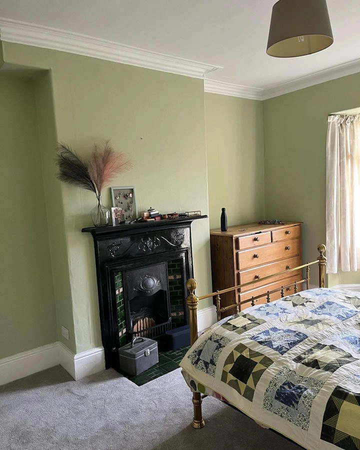 Farrow and Ball Cooking Apple Green 32 bedroom