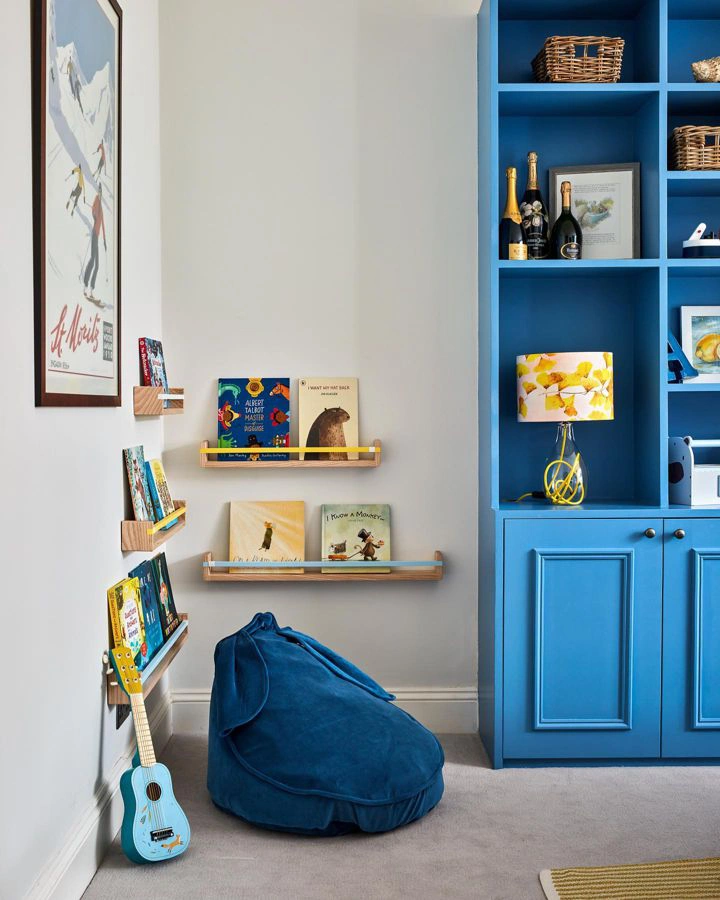 Farrow and Ball Cook's Blue 237 painted storage