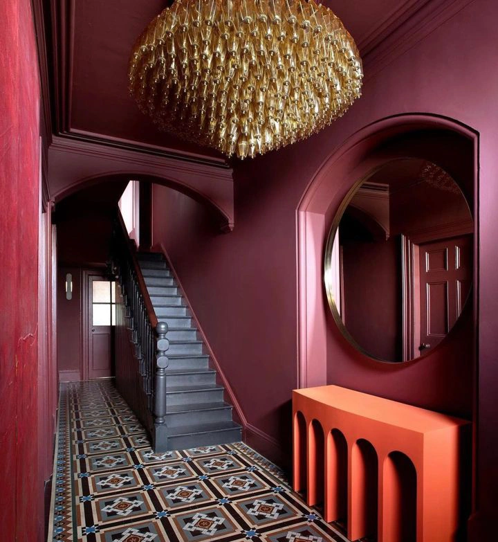 Farrow and Ball Eating Room Red 43 hallway