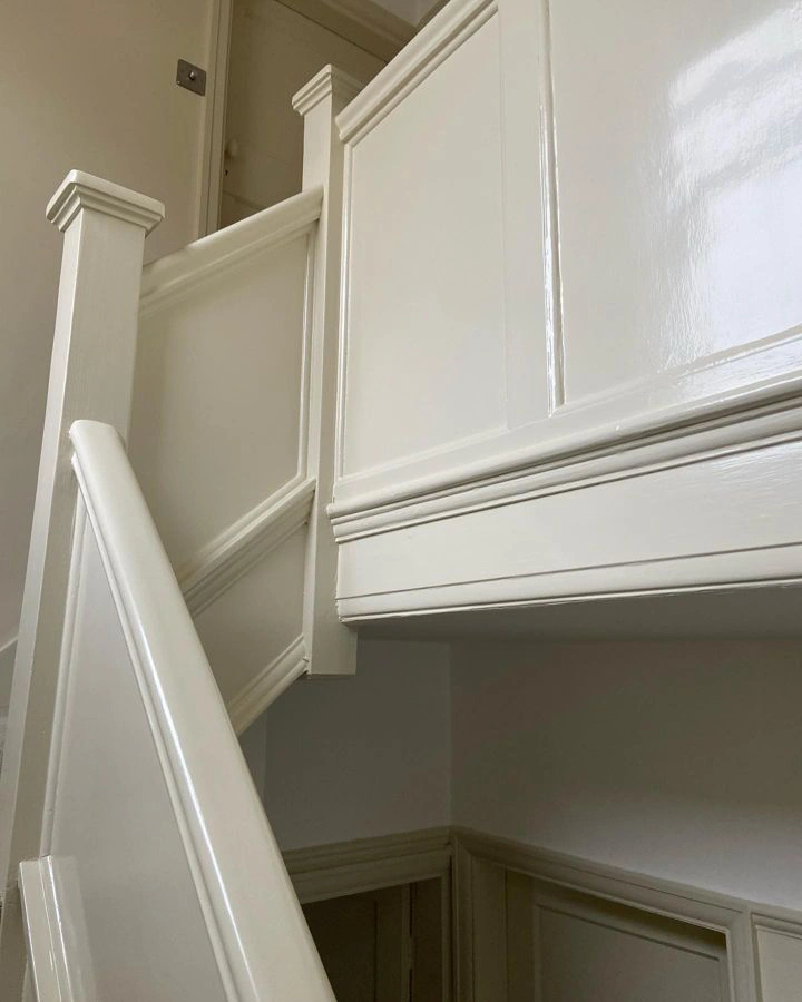 Farrow and Ball Lime White stairs