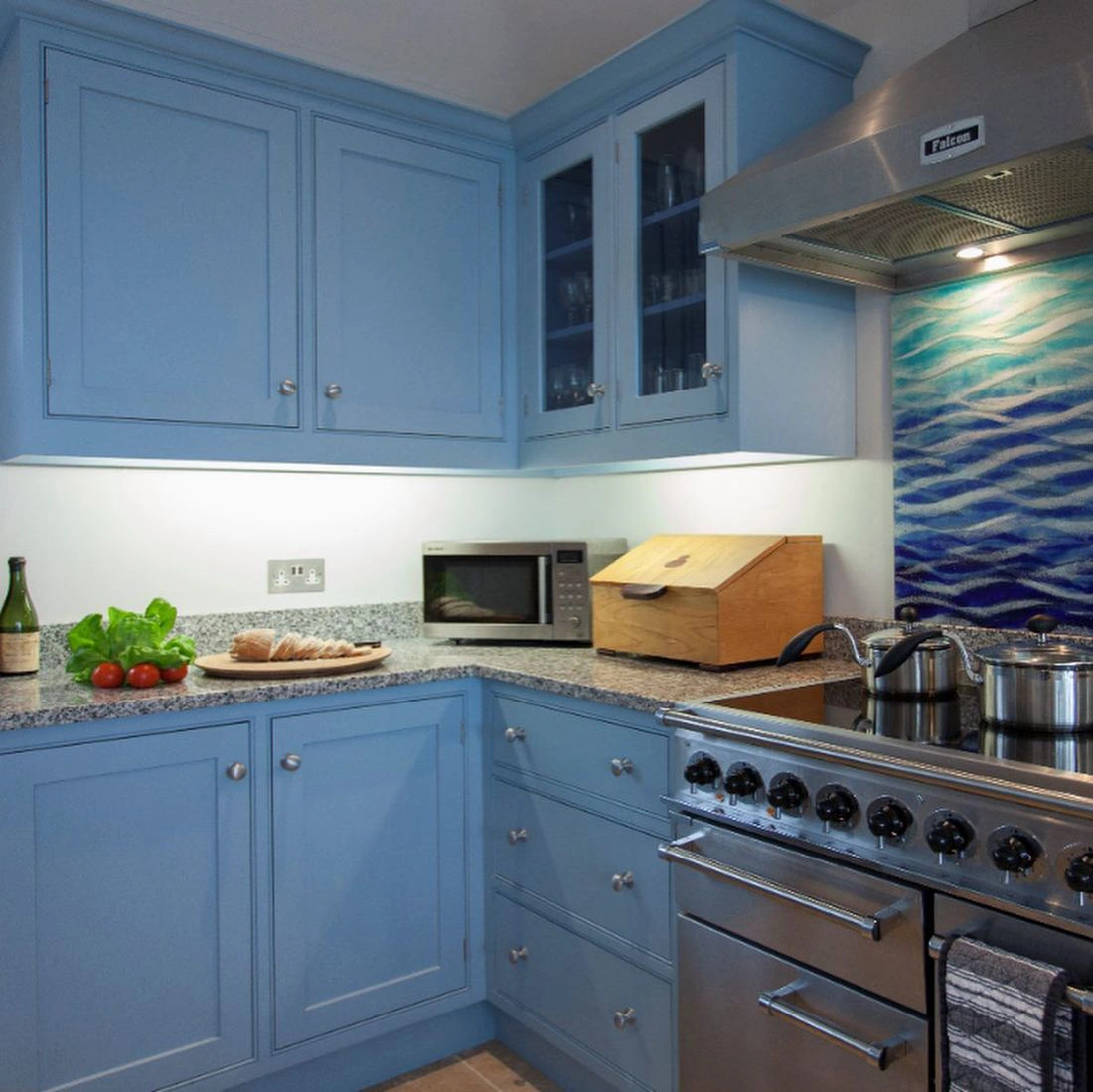 Farrow and Ball Lulworth Blue 89 kitchen cabinets