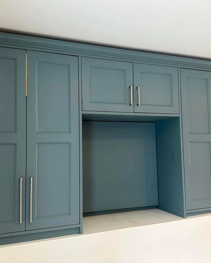 Farrow and Ball Selvedge 306 kitchen cabinet