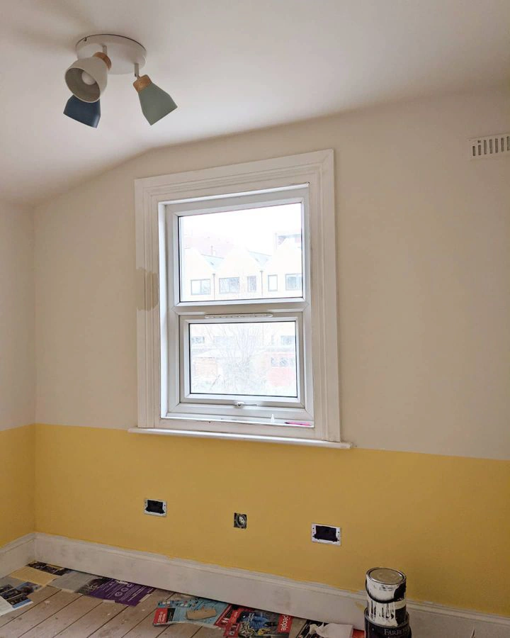 Farrow and Ball Yellow Ground 218 color block