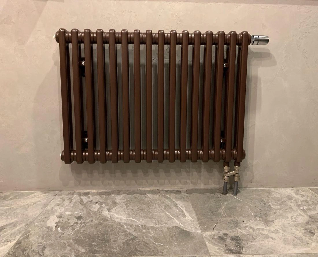 Grey brown RAL 8019 heat radiator