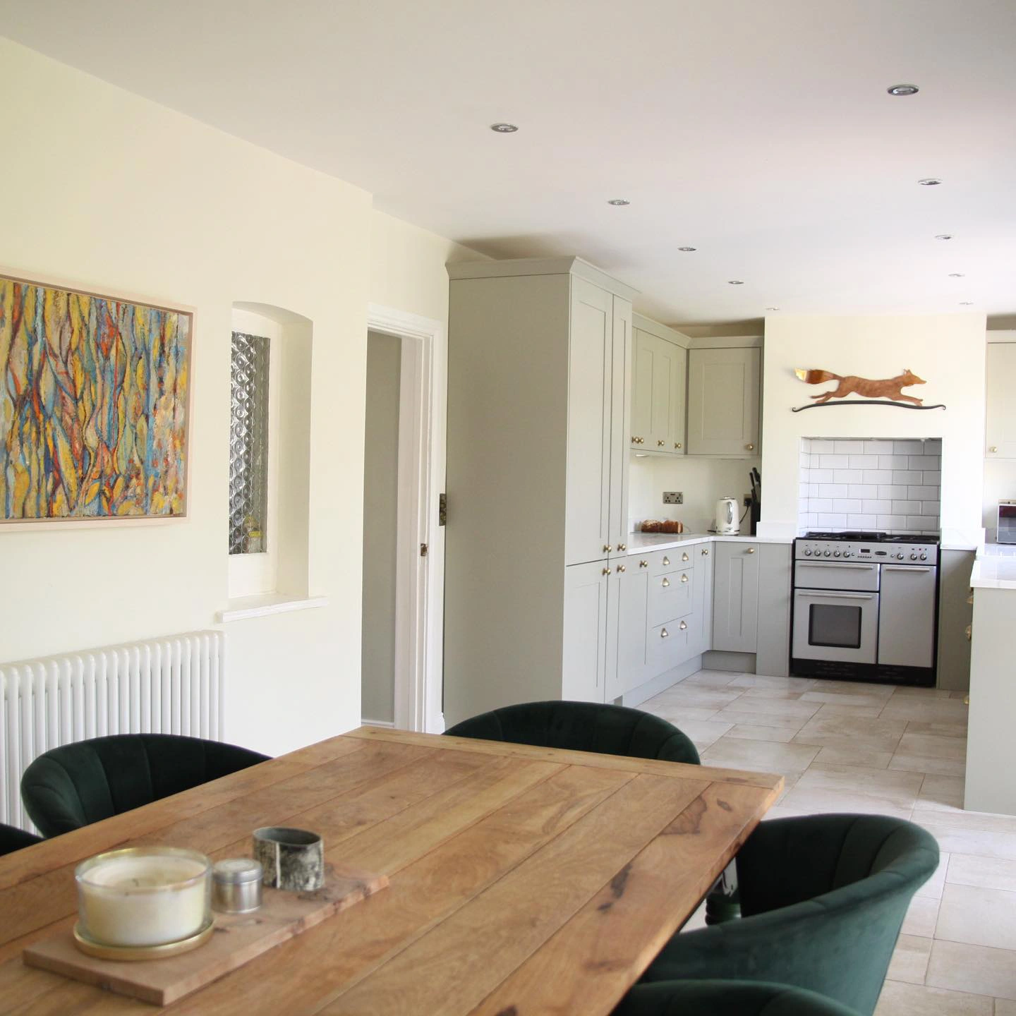 White kitchen with paint Farrow and Ball James White review