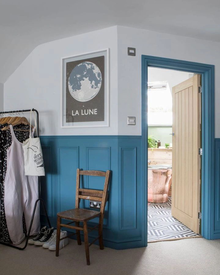 Little Greene Air Force Blue 260 panelling