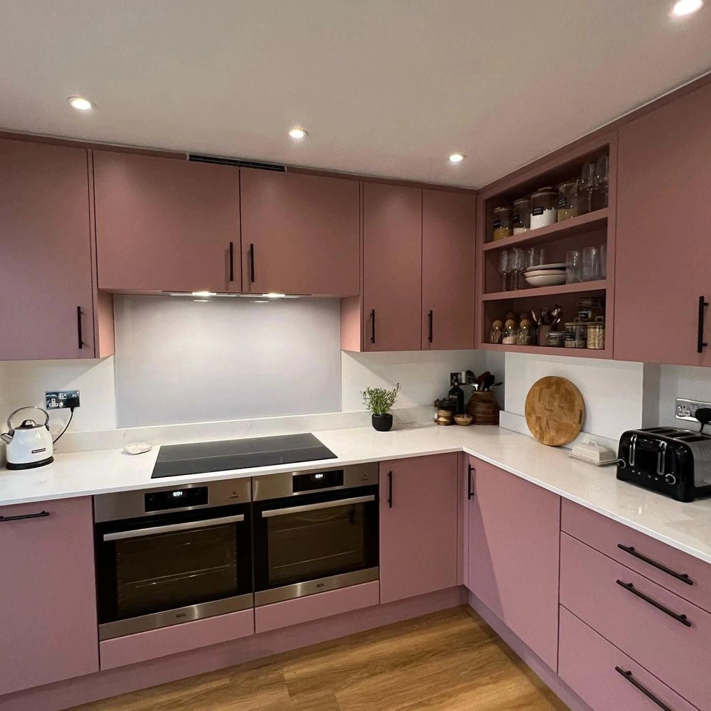 Little Greene Blush 267 kitchen cabinets