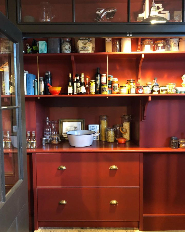 Little Greene Bronze Red 15 cabinets