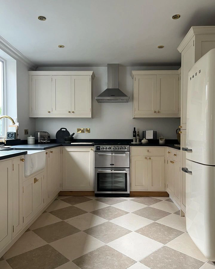 Little Greene Clay - Mid 153 kitchen cabinets
