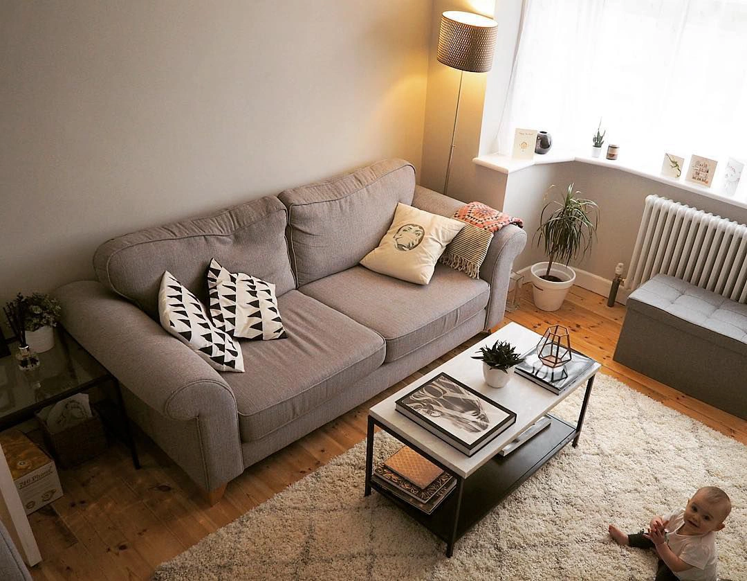 Little Greene French Grey - Mid 162 living room