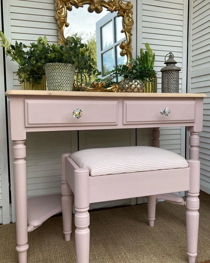 Little Greene Pink Slip 220 painted furniture