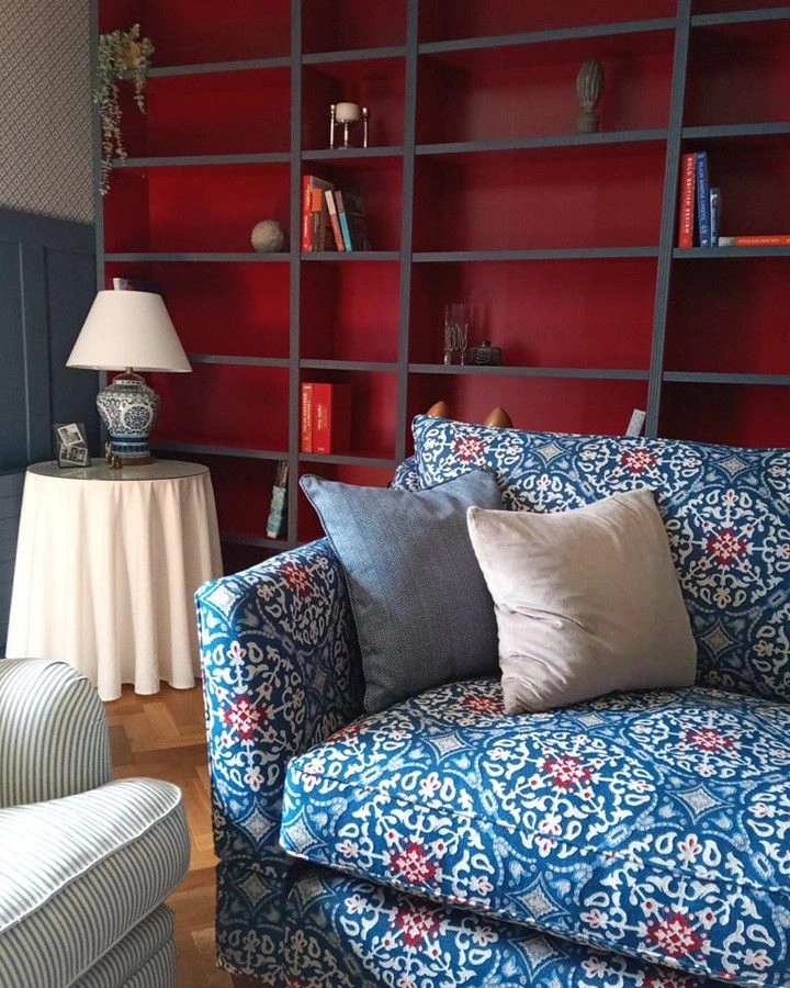 Little Greene Theatre Red 192 cabinets