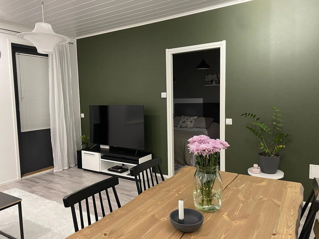 Green wall interior Tikkurila M449 review