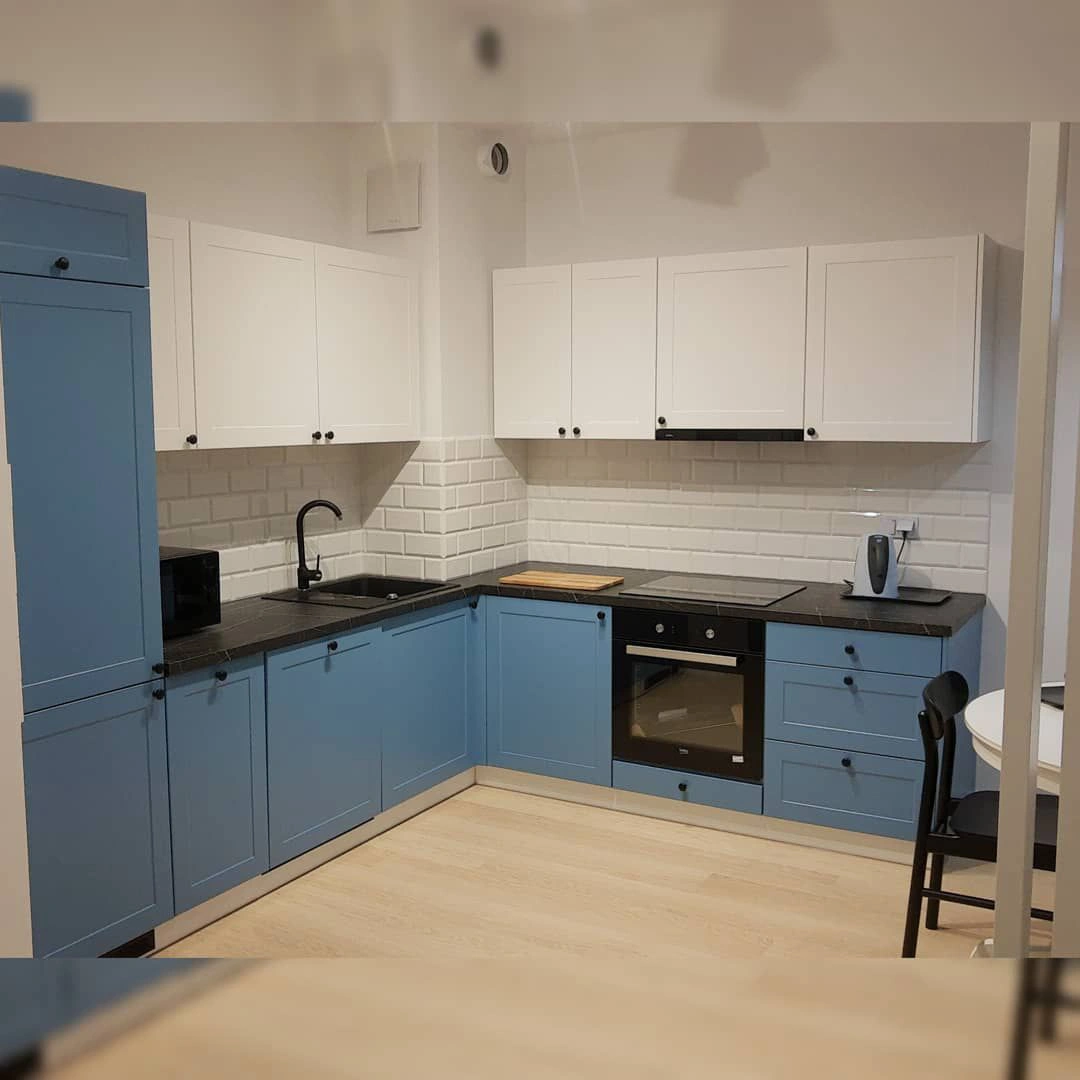Pastel blue RAL 5024 kitchen 