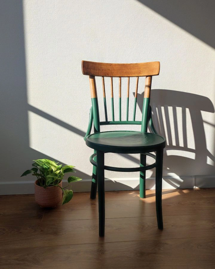 RAL Classic  Pine green RAL 6028 painted chair