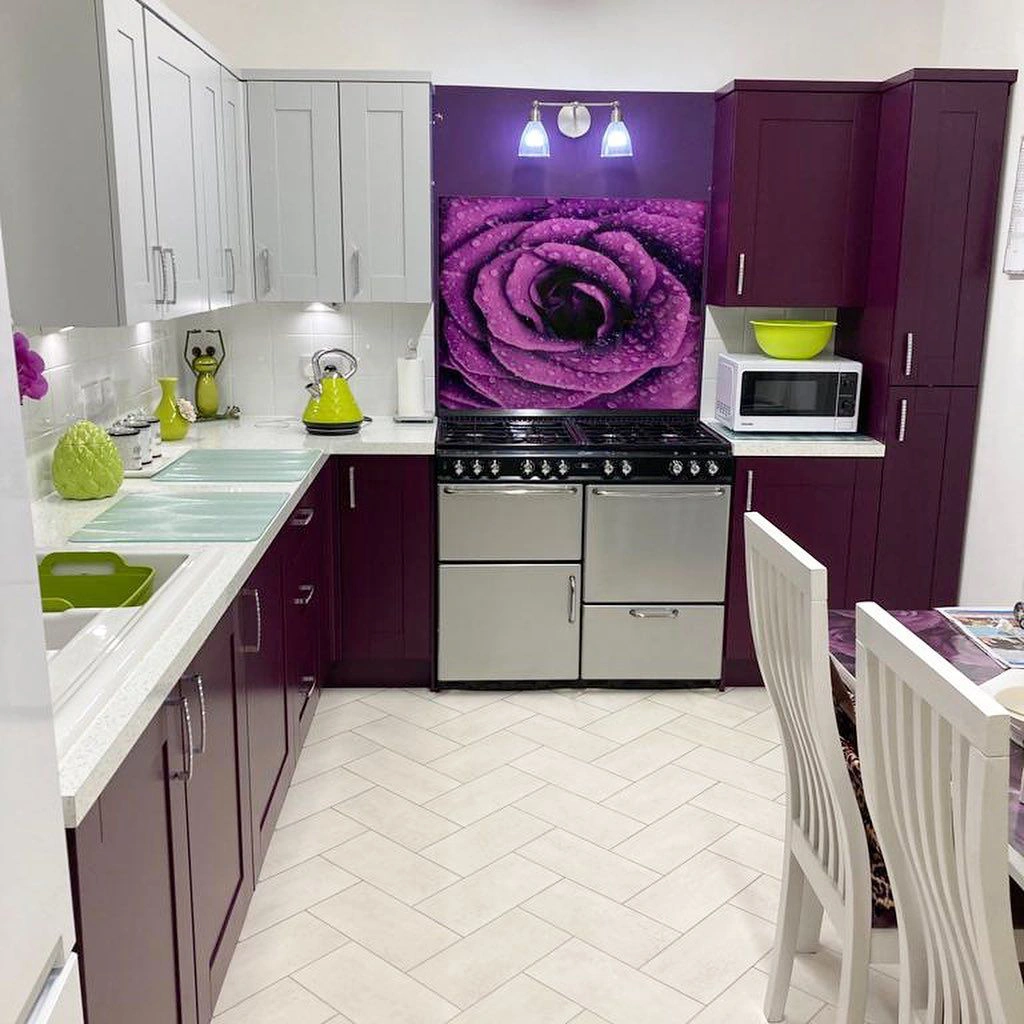 Purple violet RAL 4007 kitchen cabinets