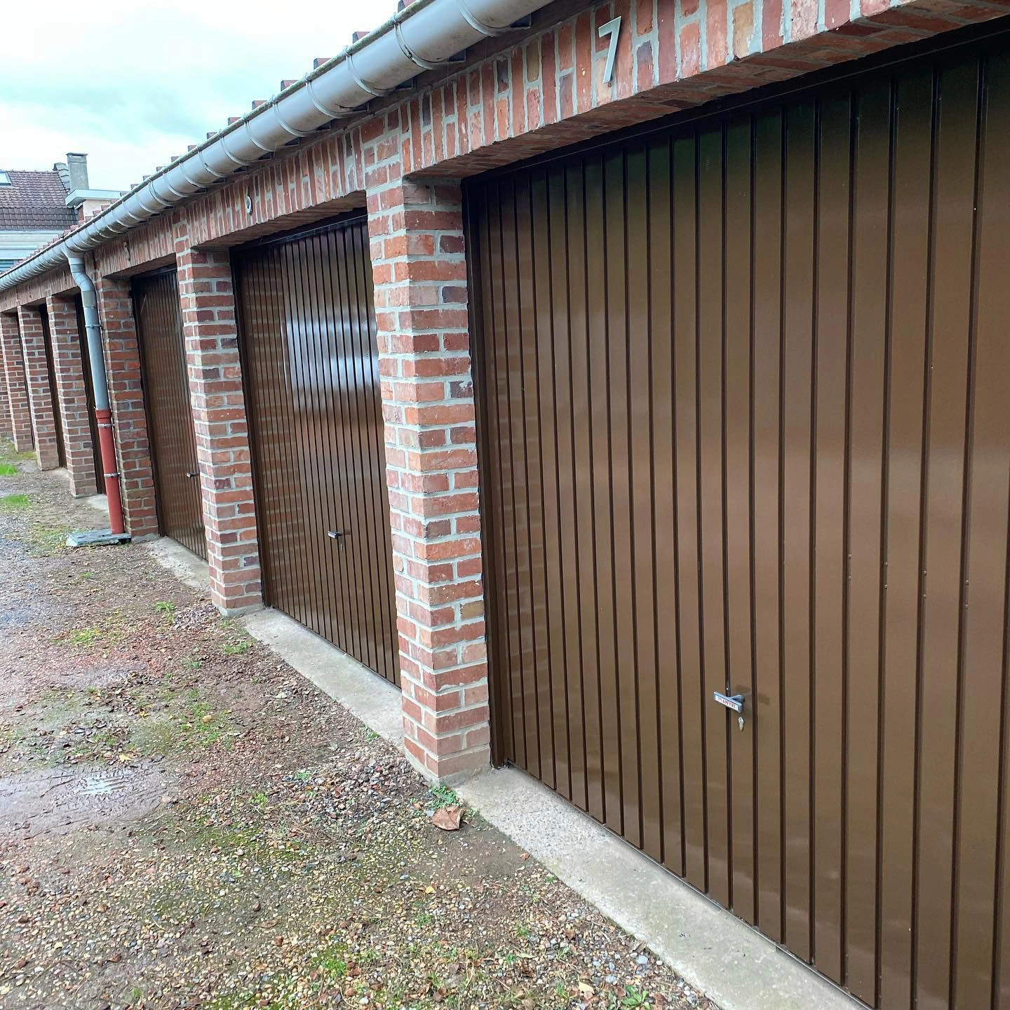 Sepia brown RAL 8014 garage doors