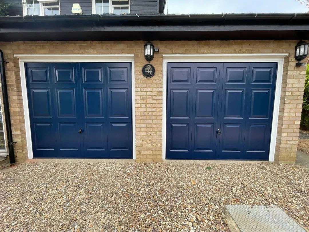 RAL Classic  Steel blue RAL 5011 garage door