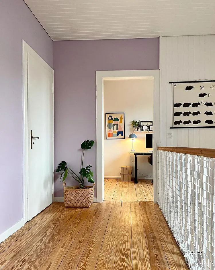 Soft lilac paint color Sugared Almond Farrow and Ball